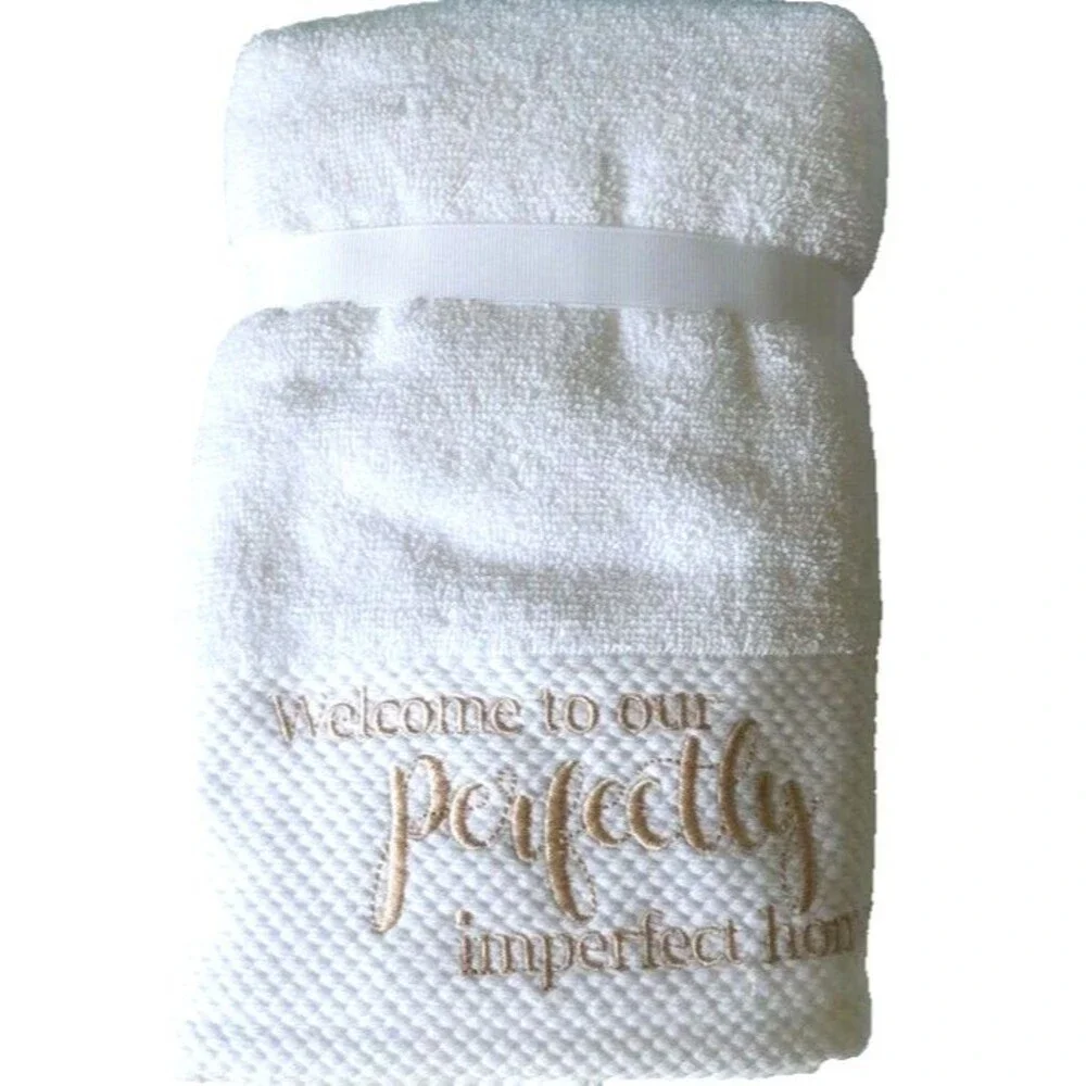 Deborah Connolly Hand Towels Bathroom Welcome to Our Imperfect Home Set of 2